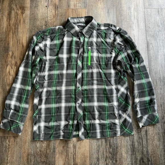 Men's Compass II Plaid Long-Sleeve Shirt. Large - Picture 1 of 7